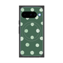 プレミアムスクエアケース with Pixelsnap［ 水彩ドット・レトロカラー - Green ］