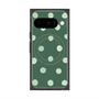 プレミアムスクエアケース with Pixelsnap［ 水彩ドット・レトロカラー - Green ］