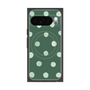 プレミアムスクエアケース with Pixelsnap［ 水彩ドット・レトロカラー - Green ］