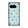 プレミアムスクエアケース with Pixelsnap［ 水彩ドット・レトロカラー - Light Blue ］