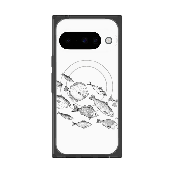 プレミアムスクエアケース with Pixelsnap［ Coexist No.2 - White ］