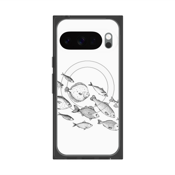 プレミアムスクエアケース with Pixelsnap［ Coexist No.2 - White ］