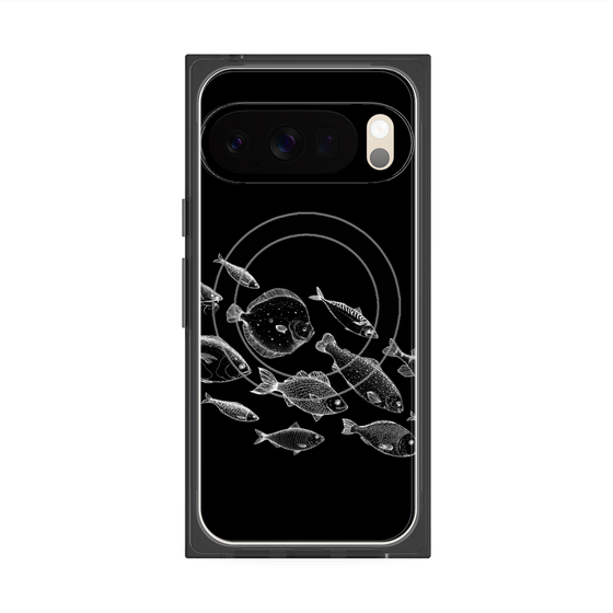 プレミアムスクエアケース with Pixelsnap［ Coexist No.2 - Black ］