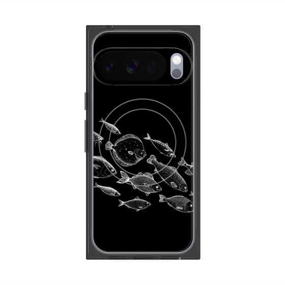 プレミアムスクエアケース with Pixelsnap［ Coexist No.2 - Black ］