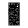 プレミアムスクエアケース with Pixelsnap［ Dinosaurs No.2 - Black ］