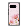 プレミアムスクエアケース with Pixelsnap［ Natural Flower - Pink ］