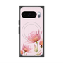 プレミアムスクエアケース with Pixelsnap［ Natural Flower - Pink ］