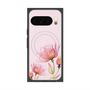 プレミアムスクエアケース with Pixelsnap［ Natural Flower - Pink ］