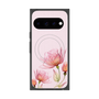 プレミアムスクエアケース with Pixelsnap［ Natural Flower - Pink ］