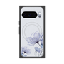 プレミアムスクエアケース with Pixelsnap［ Natural Flower - blue ］