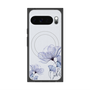 プレミアムスクエアケース with Pixelsnap［ Natural Flower - blue ］