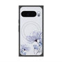 プレミアムスクエアケース with Pixelsnap［ Natural Flower - blue ］
