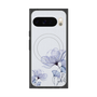プレミアムスクエアケース with Pixelsnap［ Natural Flower - blue ］