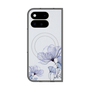 プレミアムスクエアケース with Pixelsnap［ Natural Flower - blue ］