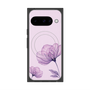 プレミアムスクエアケース with Pixelsnap［ Natural Flower - Purple ］