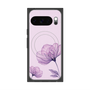 プレミアムスクエアケース with Pixelsnap［ Natural Flower - Purple ］