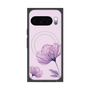 プレミアムスクエアケース with Pixelsnap［ Natural Flower - Purple ］