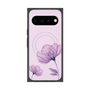 プレミアムスクエアケース with Pixelsnap［ Natural Flower - Purple ］