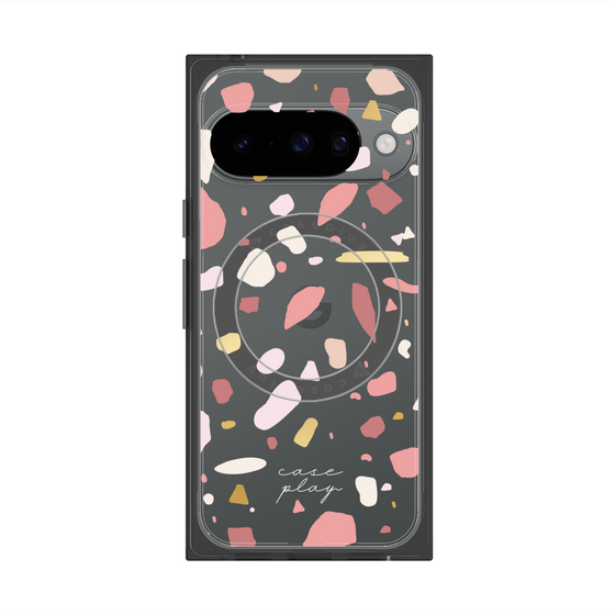 プレミアムスクエアケース with Pixelsnap［ Pink pieces ］