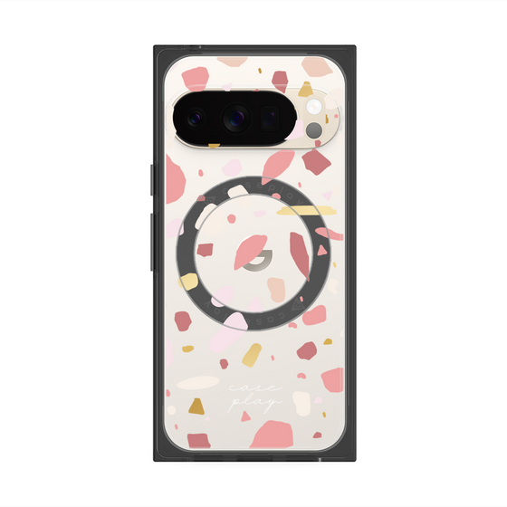 プレミアムスクエアケース with Pixelsnap［ Pink pieces ］