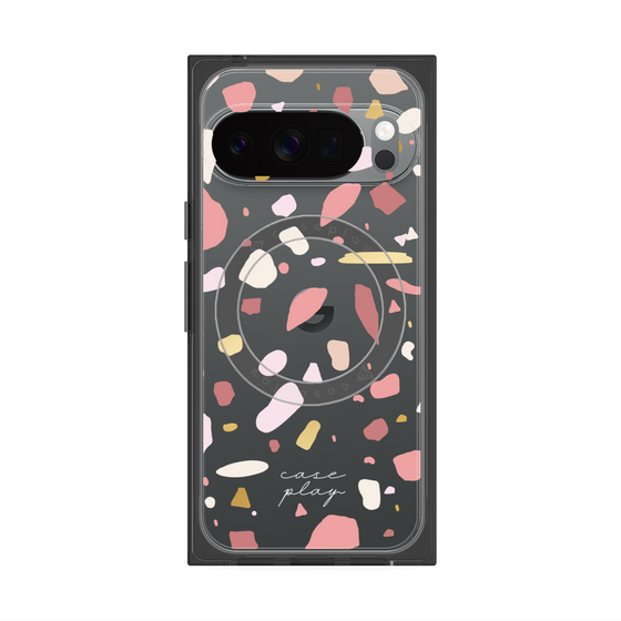 プレミアムスクエアケース with Pixelsnap［ Pink pieces ］