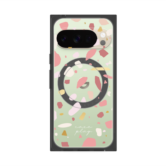 プレミアムスクエアケース with Pixelsnap［ Pink pieces ］
