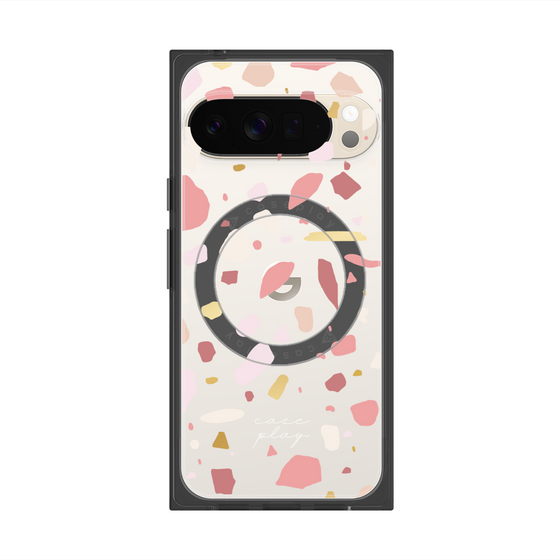 プレミアムスクエアケース with Pixelsnap［ Pink pieces ］