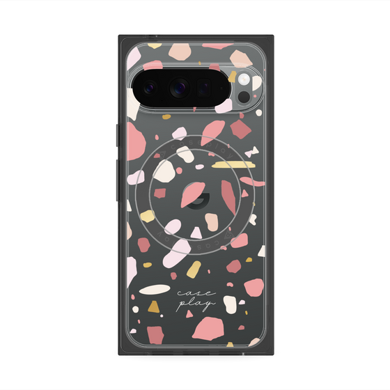 プレミアムスクエアケース with Pixelsnap［ Pink pieces ］