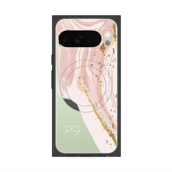 プレミアムスクエアケース with Pixelsnap［ Melting pink ］