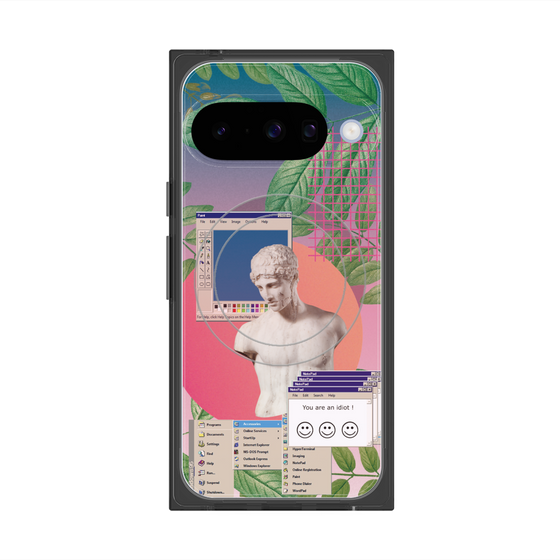 プレミアムスクエアケース with Pixelsnap［ vapor wave ］