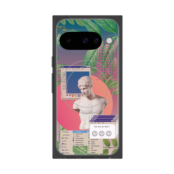 プレミアムスクエアケース with Pixelsnap［ vapor wave ］