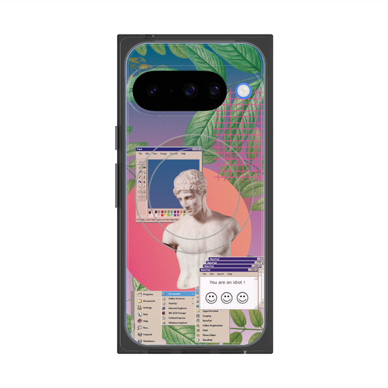 プレミアムスクエアケース with Pixelsnap［ vapor wave ］