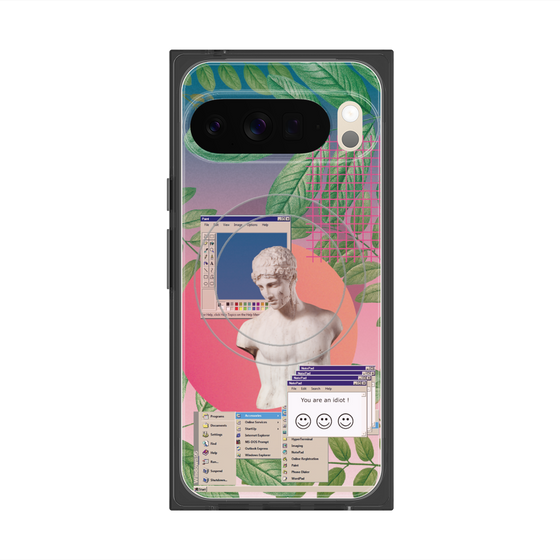 プレミアムスクエアケース with Pixelsnap［ vapor wave ］