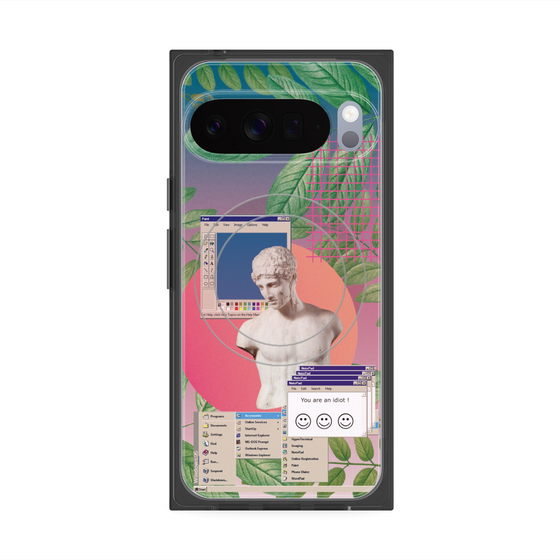 プレミアムスクエアケース with Pixelsnap［ vapor wave ］