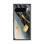 プレミアムスクエアケース with Pixelsnap［ Marble Nuance Painting Black ］