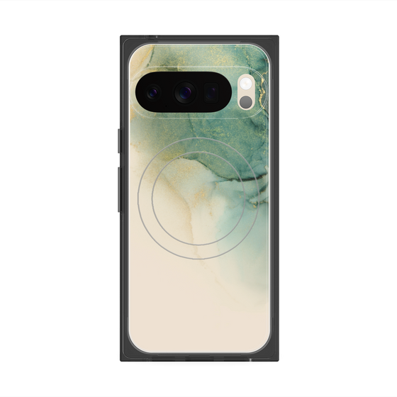 プレミアムスクエアケース with Pixelsnap［ Marble Green ］