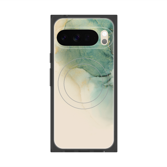 プレミアムスクエアケース with Pixelsnap［ Marble Green ］