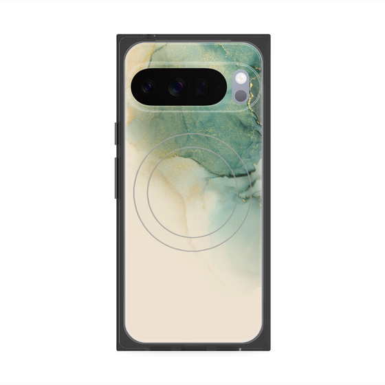 プレミアムスクエアケース with Pixelsnap［ Marble Green ］