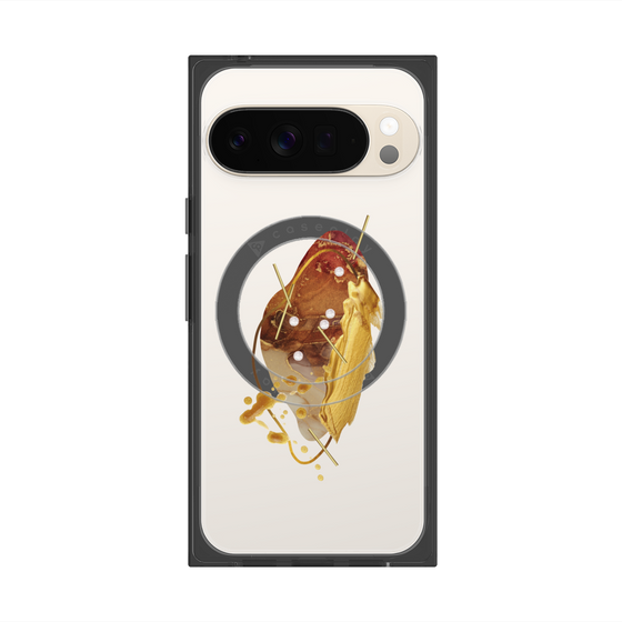 プレミアムスクエアケース with Pixelsnap［ Nuance Painting Brown ］