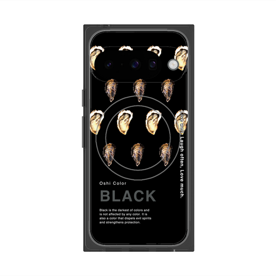 プレミアムスクエアケース with Pixelsnap［ BLACK-Oyster ］