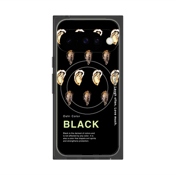 プレミアムスクエアケース with Pixelsnap［ BLACK-Oyster ］