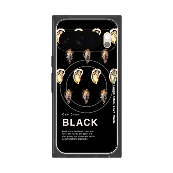 プレミアムスクエアケース with Pixelsnap［ BLACK-Oyster ］