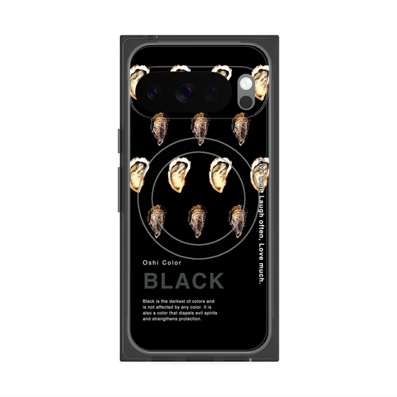 プレミアムスクエアケース with Pixelsnap［ BLACK-Oyster ］