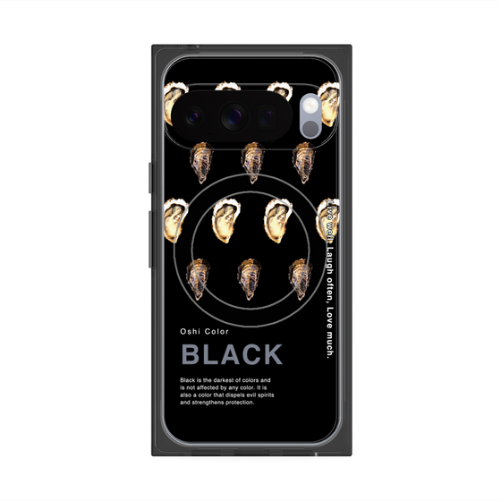 プレミアムスクエアケース with Pixelsnap［ BLACK-Oyster ］