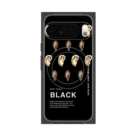 プレミアムスクエアケース with Pixelsnap［ BLACK-Oyster ］