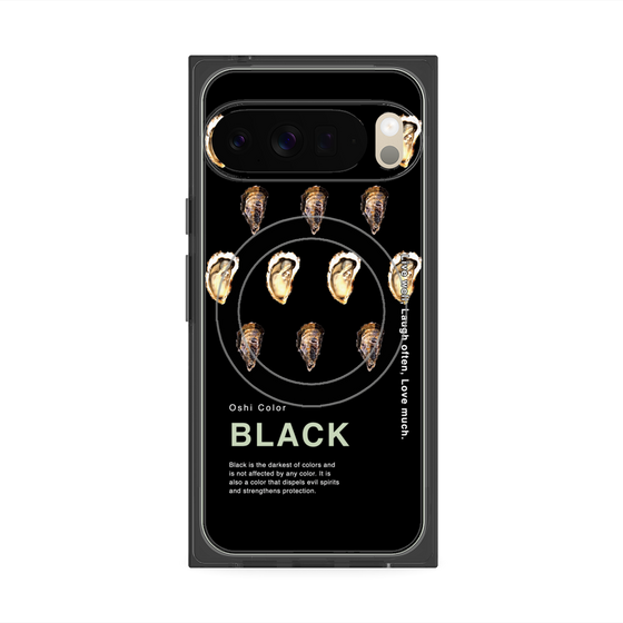 プレミアムスクエアケース with Pixelsnap［ BLACK-Oyster ］