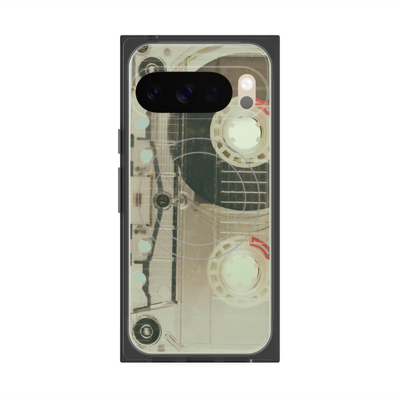 プレミアムスクエアケース with Pixelsnap［ RETORO CASSETTE TAPE - Skeleton Red ］