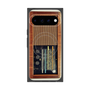 プレミアムスクエアケース with Pixelsnap［ RETORO RADIO - Brown ］