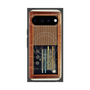 プレミアムスクエアケース with Pixelsnap［ RETORO RADIO - Brown ］