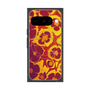 プレミアムスクエアケース with Pixelsnap［ y2k(Year2000) - Flower - Orange purple ］
